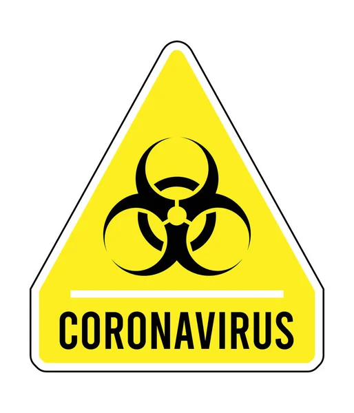 Ilustração Sinal Coronavírus Advertência — Fotografia de Stock