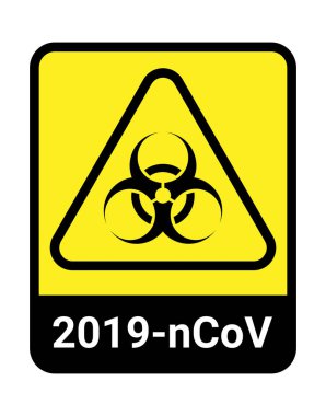 Uyarı Coronavirus 2019-ncov işaret illüstrasyonu