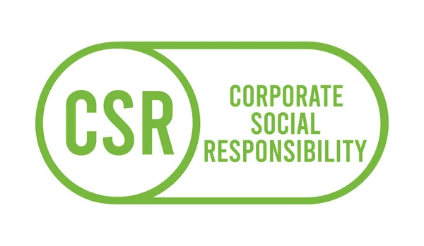 Csr Vállalati Társadalmi Felelősségvállalás Jele — Stock Fotó