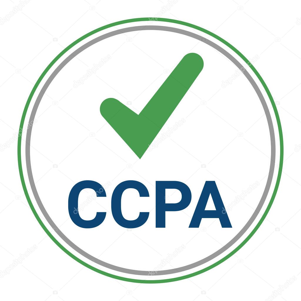 CCPA symbol icon illustration