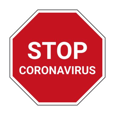 Stop coronavirus road sign