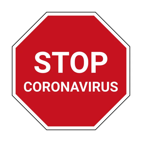 Arrêt Coronavirus Panneau Routier — Photo