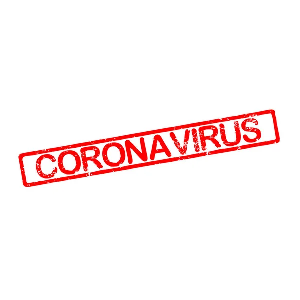 Sello Goma Con Texto Coronavirus — Foto de Stock