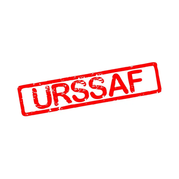 Rubber Stamp Text Urssaf Urssaf Network Private Organizations Created 1960 — Stock Photo, Image