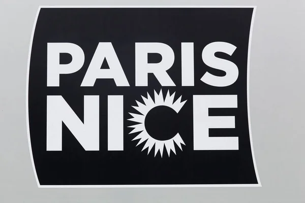 Odenas França Março 2017 Logotipo Ciclismo Paris Nice Veículo Paris — Fotografia de Stock