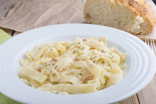 Tagliatelle de Carbonara — Fotografia de Stock