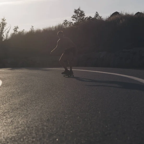 Silouhette de patinador — Fotografia de Stock