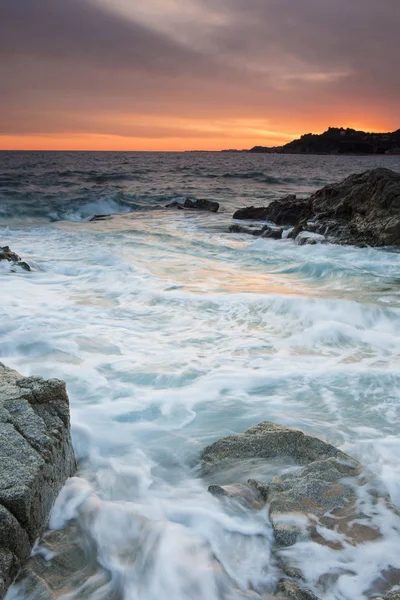 Puesta del sol, Cantabria, España — Foto de Stock