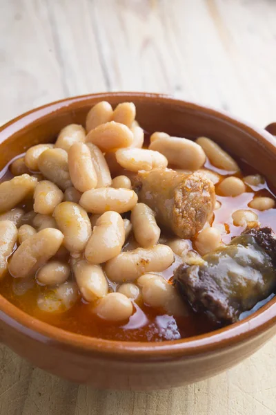 Fabada Asturiana comida típica espanhola — Fotografia de Stock
