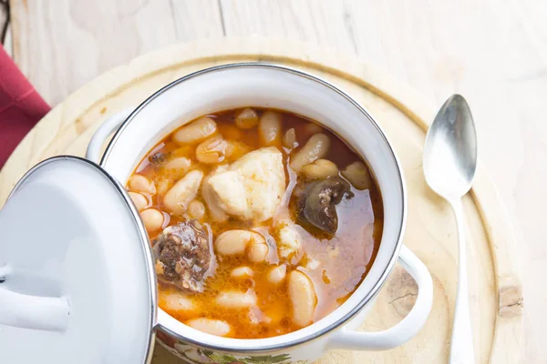 Fabada Asturiana comida típica española —  Fotos de Stock