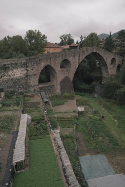 Katalonya 'daki güzel dağ köyü. İspanya