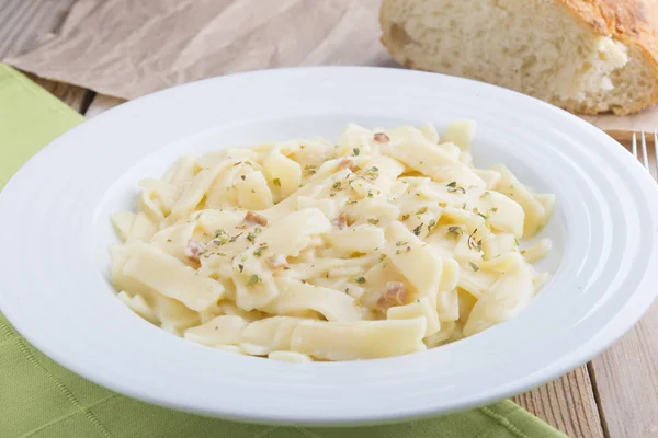 Tagliatelle de Carbonara — Fotografia de Stock