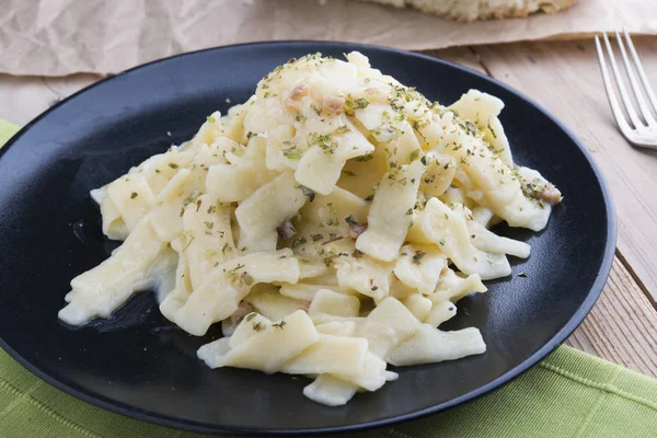 Tagliatelle de Carbonara — Fotografia de Stock