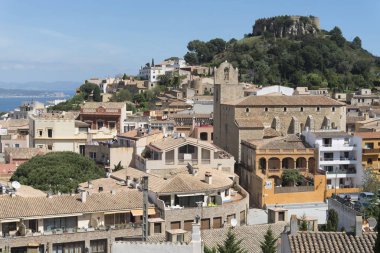 Begur with Castle, a typical Spanish town in Catalonia, Spain. clipart