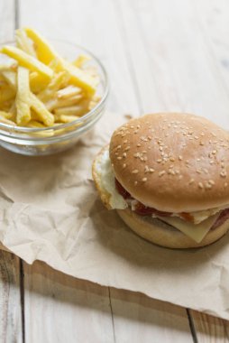 Lezzetli ve iştah açıcı Hamburger Çizburger