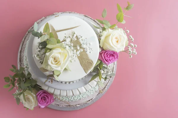 Bolo de casamento fondant — Fotografia de Stock