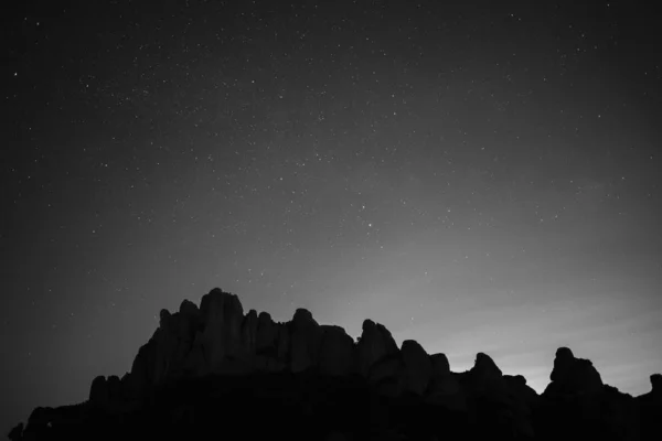 Montañas por la noche "montserrat " — Foto de Stock