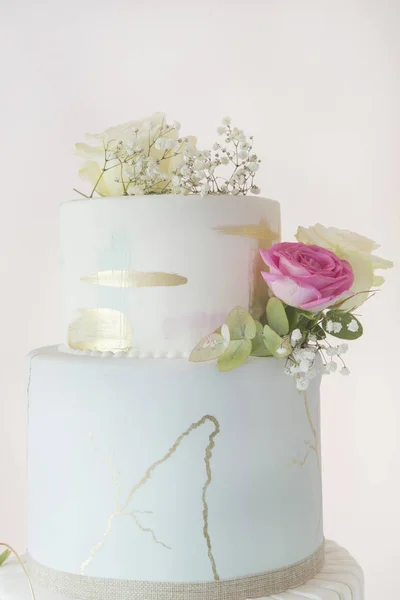 Bröllopstårta isolerade — Stockfoto
