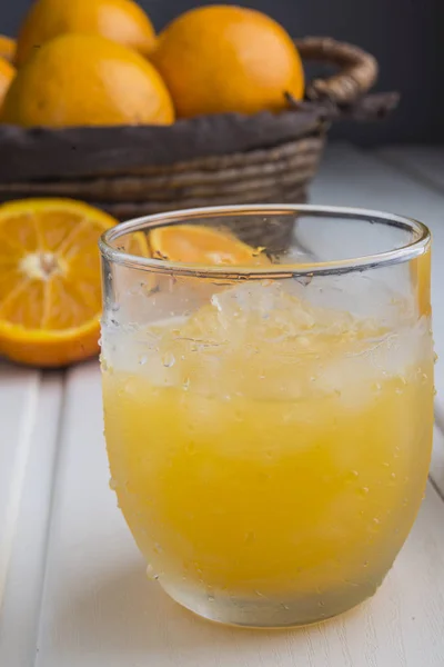 Orange juice ice — Stock Photo, Image