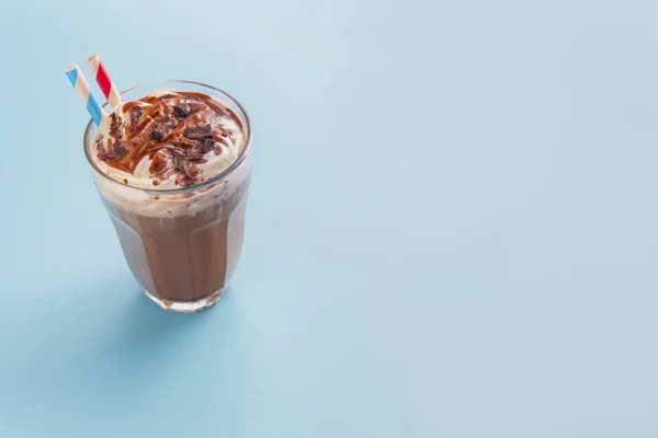 Chocolate drink whipped cream — Stock Photo, Image