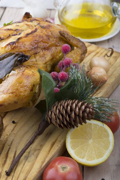Christmas chicken — Stock Photo, Image
