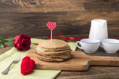 Romantik gün için gözleme.