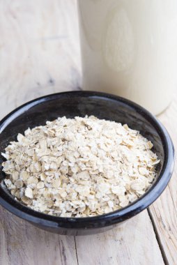 Kahvaltı vejetaryen, süt.