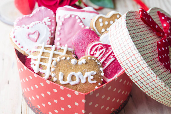 Застекленное печенье в День Святого Валентина. Свыше
