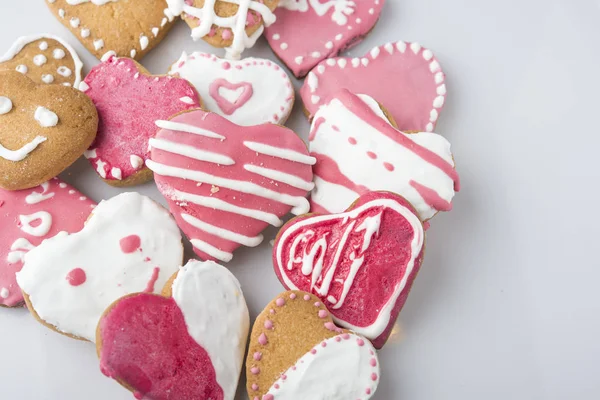 Ciasto w kształcie serca dla Walentynek, Rocznic, — Zdjęcie stockowe