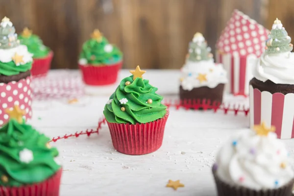 Cupcakes για τα Χριστούγεννα — Φωτογραφία Αρχείου