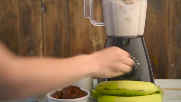 Batido Garbanzos Frutas — Vídeos de Stock