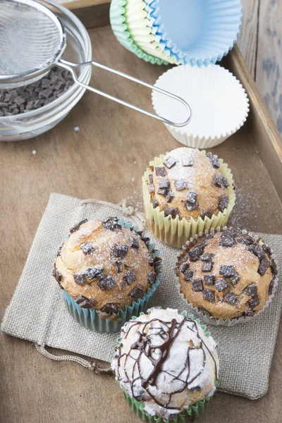 Muffins de chocolate — Fotografia de Stock