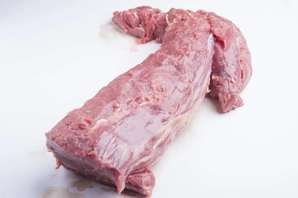 Raw beef isolated on white background — Stock Photo, Image