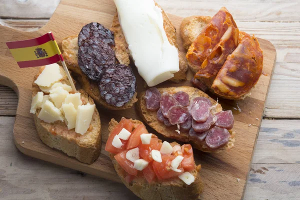 Tapas typical food in Spain — Stock Photo, Image