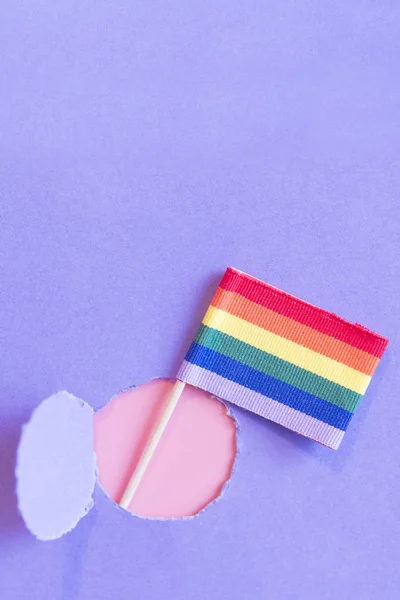 LGBT flag coming out of a circle (concept) — Stock Photo, Image