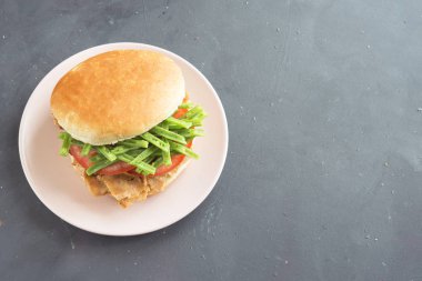 Chacarero Sandviçi tipik Şili mutfağı.