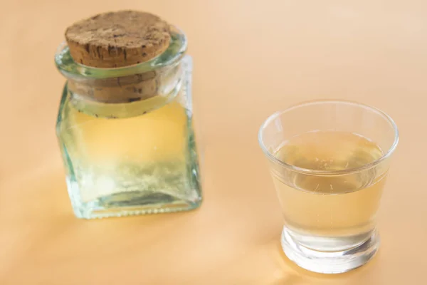 Kombucha van gember en citroen in glas — Stockfoto