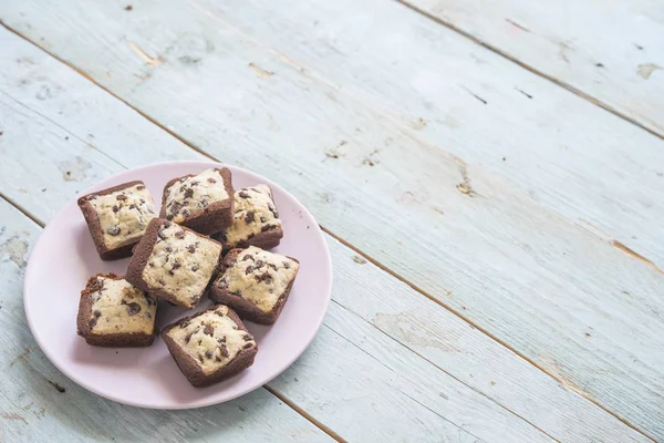 Cookie brownie van chocolade handgemaakte — Stockfoto