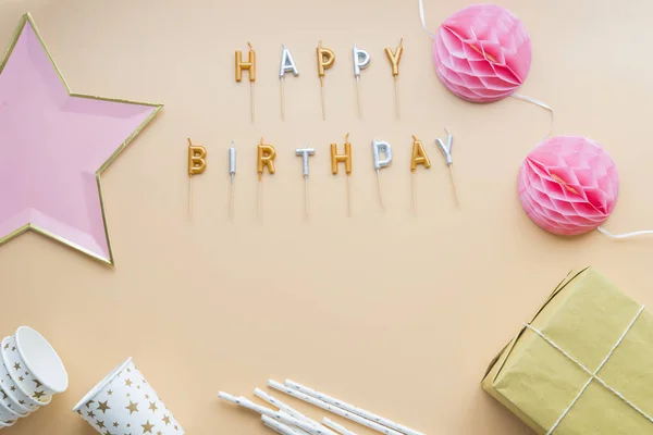 Party Feier Happy Birthday Rahmen — Stockfoto