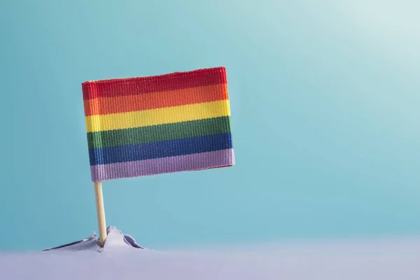 LGBT flag coming out of a mountain (concept) — Stock Photo, Image