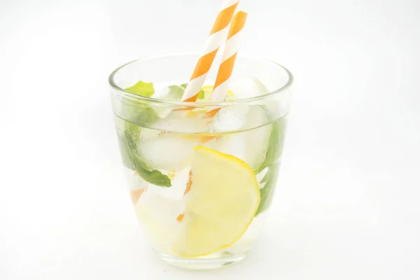 Basil lemonade refresh drink for summer — Stock Photo, Image