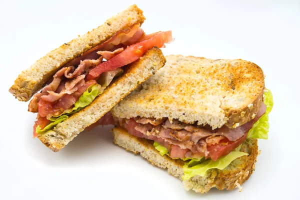Blt Type Sandwich Named Initials Its Primary Ingredients Bacon Lettuce — Stock Photo, Image