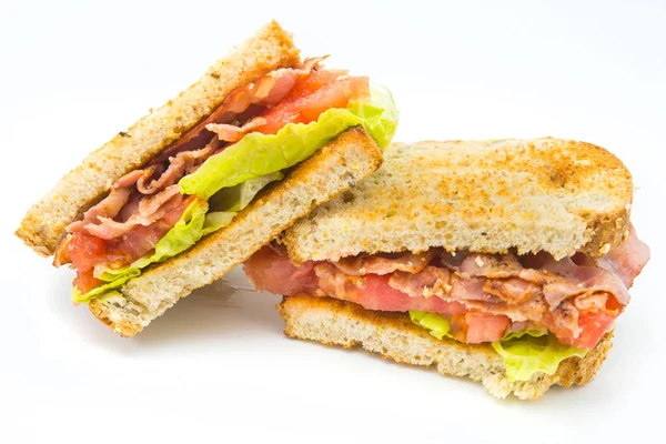 Blt Tipo Sándwich Llamado Así Por Las Iniciales Sus Ingredientes — Foto de Stock