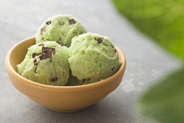 Helado Con Menta Chispas Chocolate — Foto de Stock