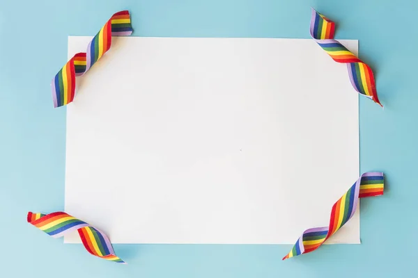 Lgbt Background Concept Top View Copy Spaces — Stock Photo, Image