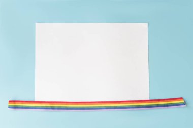 Kopya boşluklu lgbT arkaplan konsepti üst görünümü