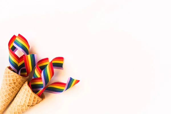 Lgbt Background Concept Top View Copy Spaces — Stock Photo, Image