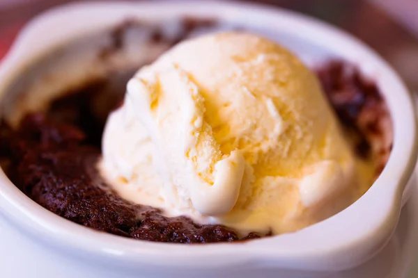 Ice cream brownie — Stock Photo, Image
