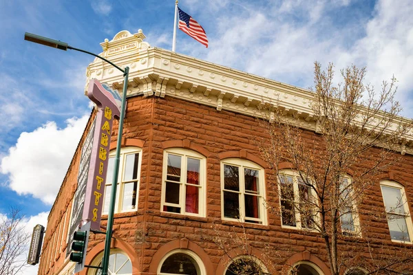 Downtown Flagstaff stadsbilden — Stockfoto