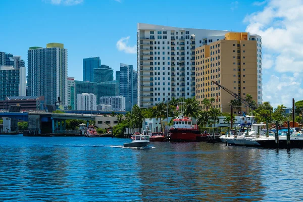 Cityscape van de Miami River — Stockfoto